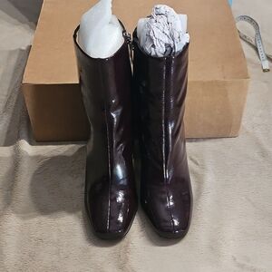 Vince Camuto Wine Patent Heeled Boots